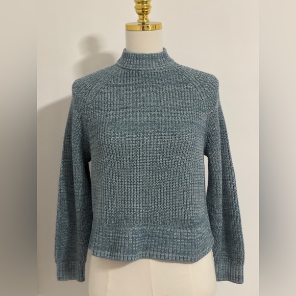 Old Navy Sweaters - Mock Neck Blue Green Sweater Size Petite XS SKU 22